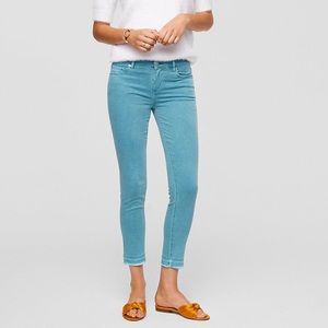 Loft Turquoise Skinny Crop Jeans